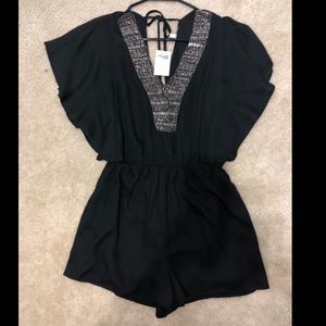 Romper embellished with silver beading